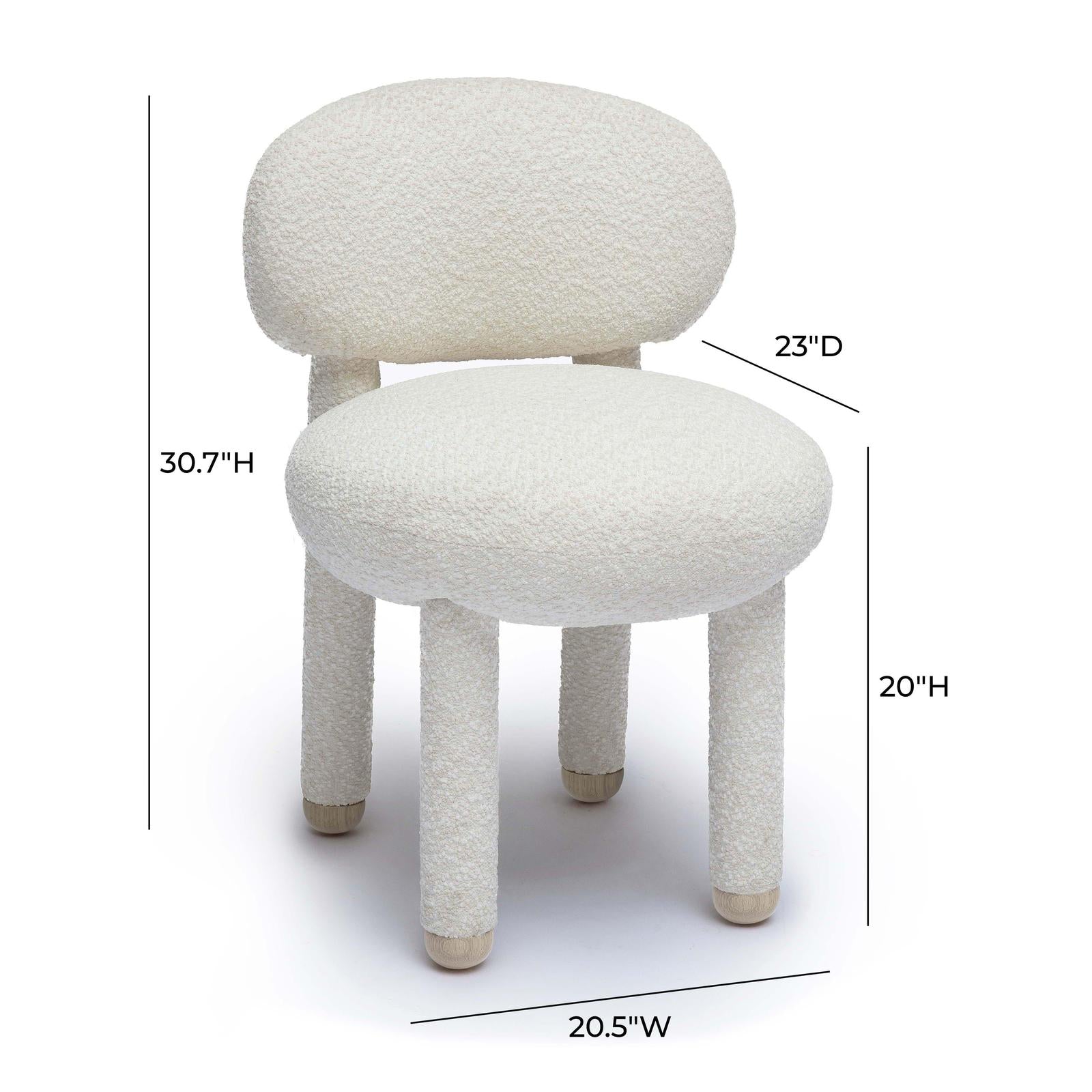 TOV Furniture Manu Nubby Performance Fabric Side Chair