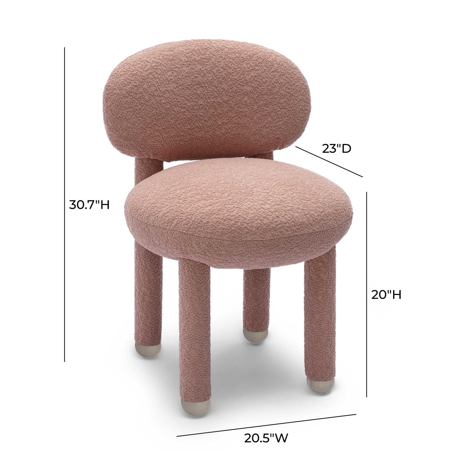 TOV Furniture Manu Nubby Performance Fabric Side Chair