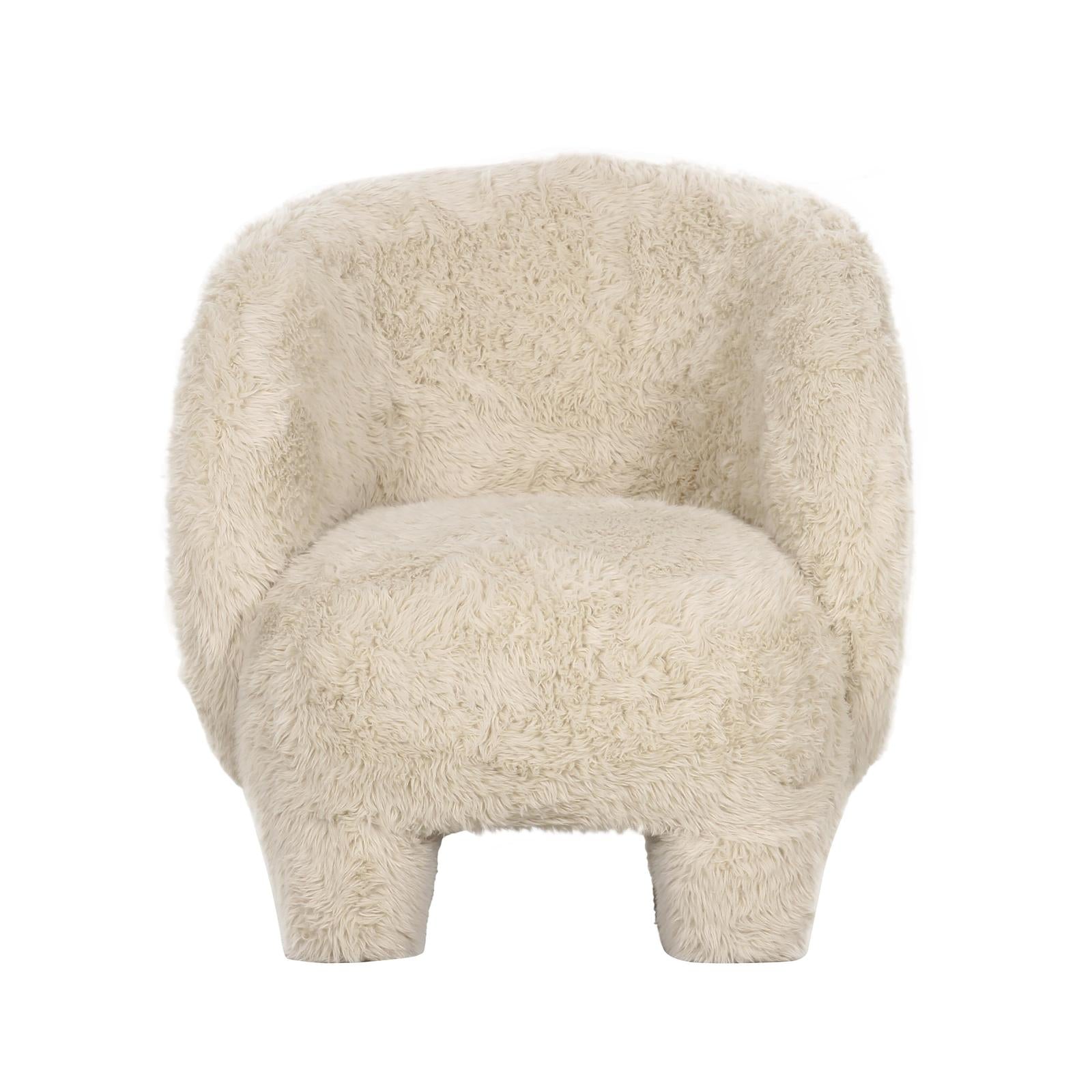 TOV Furniture Kiki Vegan Shearling Accent Chair