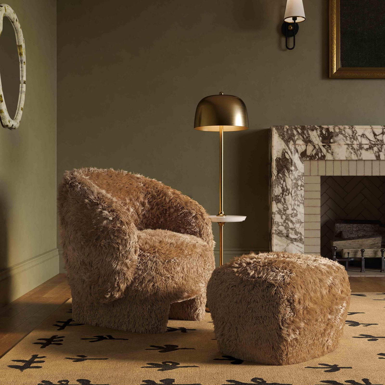 TOV Furniture Kiki Vegan Shearling Accent Chair