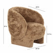 TOV Furniture Kiki Vegan Shearling Accent Chair