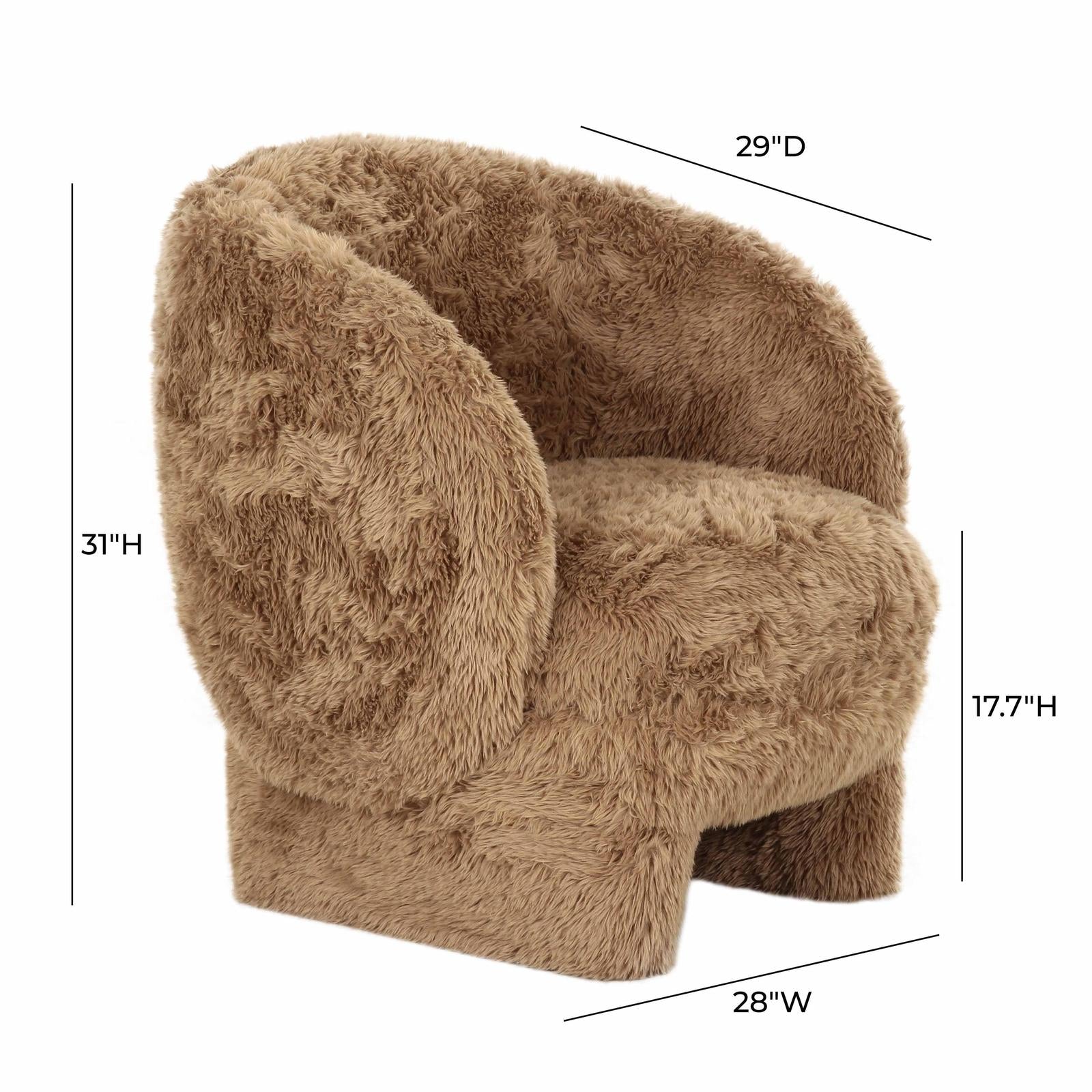 TOV Furniture Kiki Vegan Shearling Accent Chair