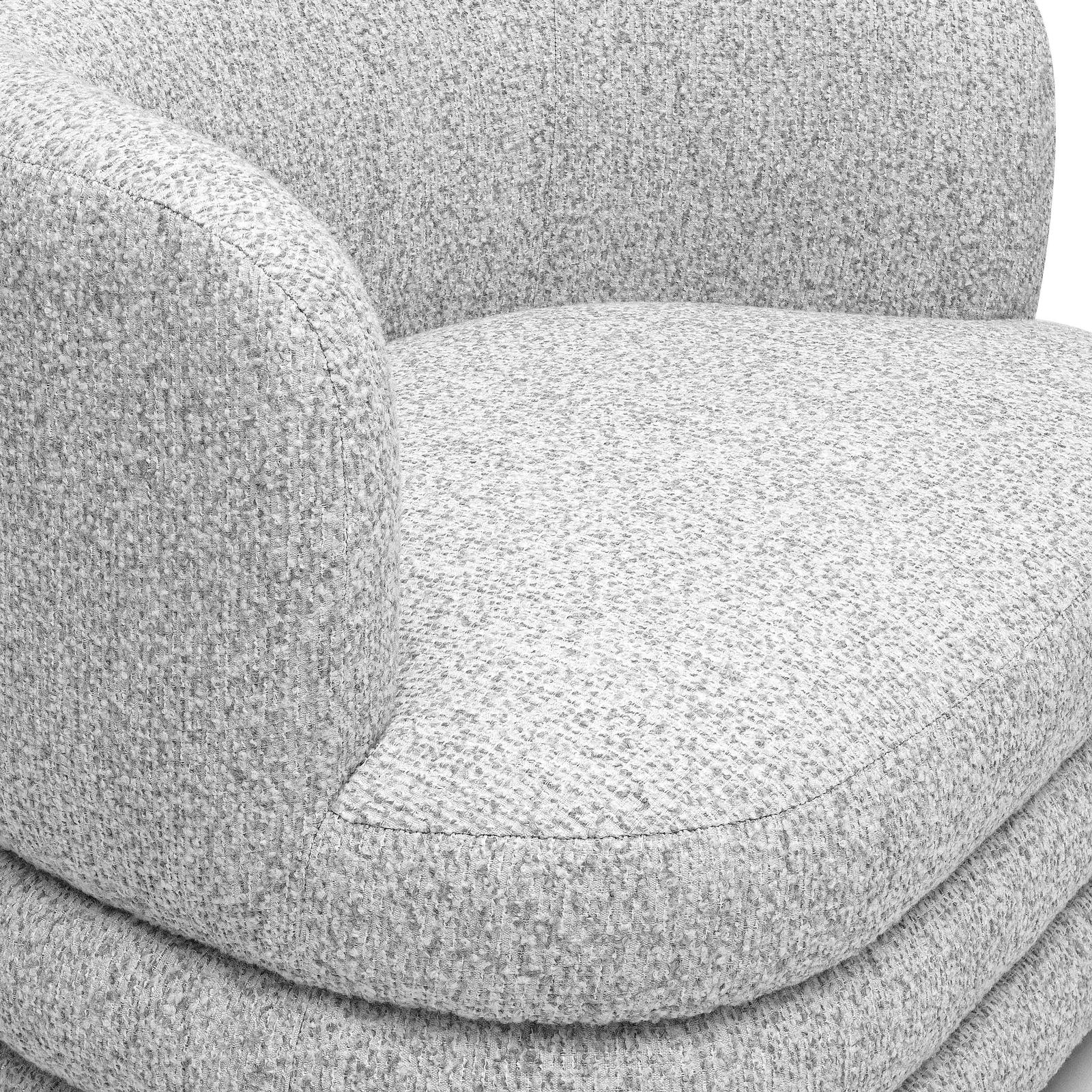TOV Furniture Astor Light Grey Swivel Hotel Lounge Chair