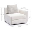 TOV Furniture Perry Cream Chenille Modular Chair