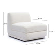 TOV Furniture Perry Cream Chenille Modular Chair