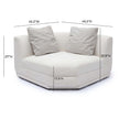 TOV Furniture Perry Cream Chenille Modular Chair