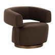 TOV Furniture River Chocolate Brown Performance Velvet Swivel Accent Chair