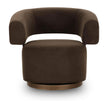 TOV Furniture River Chocolate Brown Performance Velvet Swivel Accent Chair