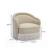 TOV Furniture Pamela Tan Performance Chenille Tasseled Lounge Accent Chair