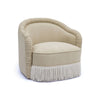 TOV Furniture Pamela Tan Performance Chenille Tasseled Lounge Accent Chair