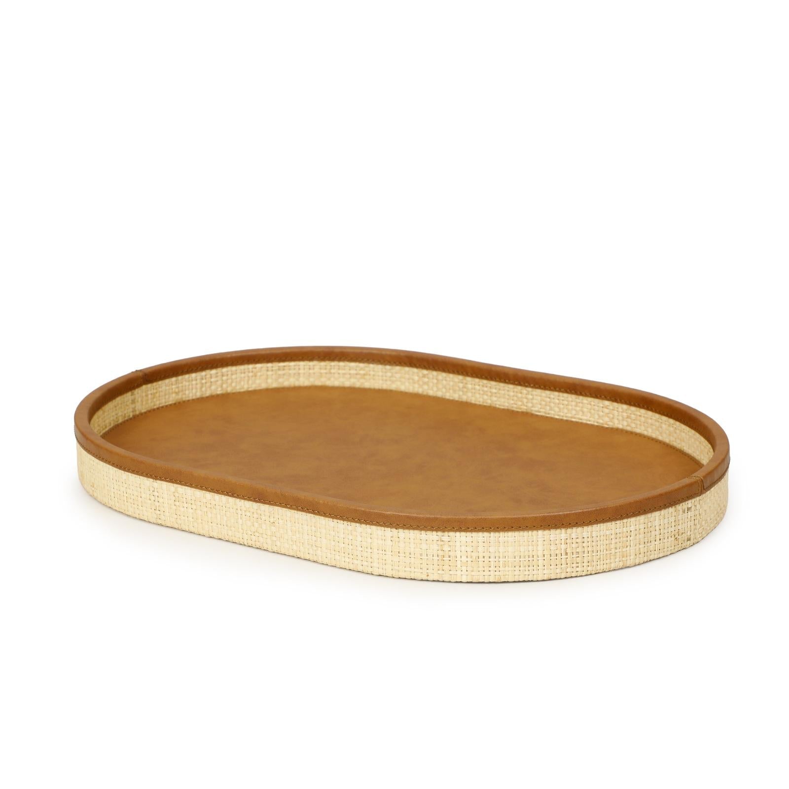TOV Furniture Hakiri Natural Raffia Contract-Grade Storage Tray