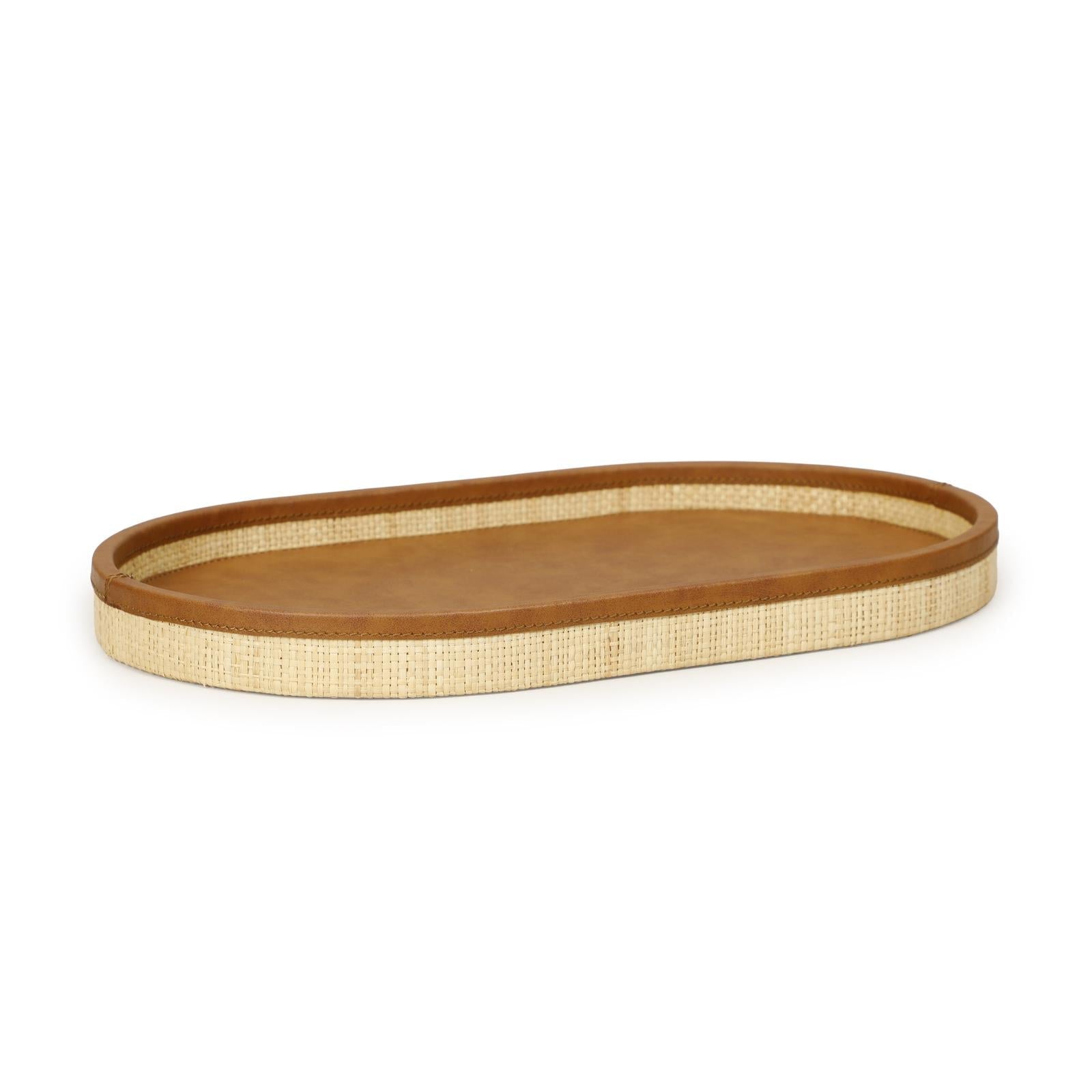 TOV Furniture Hakiri Natural Raffia Contract-Grade Storage Tray