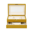 TOV Furniture Knox Mustard Yellow Vegan Leather Contract-Grade Jewelry Box