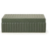 TOV Furniture Eton Ribbed Green Vegan Leather Contract-Grade Storage Box