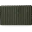TOV Furniture Eton Ribbed Green Vegan Leather Contract-Grade Storage Box