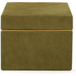 TOV Furniture Pisa Green Vegan Suede Contract-Grade Storage Box