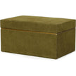 TOV Furniture Pisa Green Vegan Suede Contract-Grade Storage Box