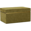 TOV Furniture Pisa Green Vegan Suede Contract-Grade Storage Box