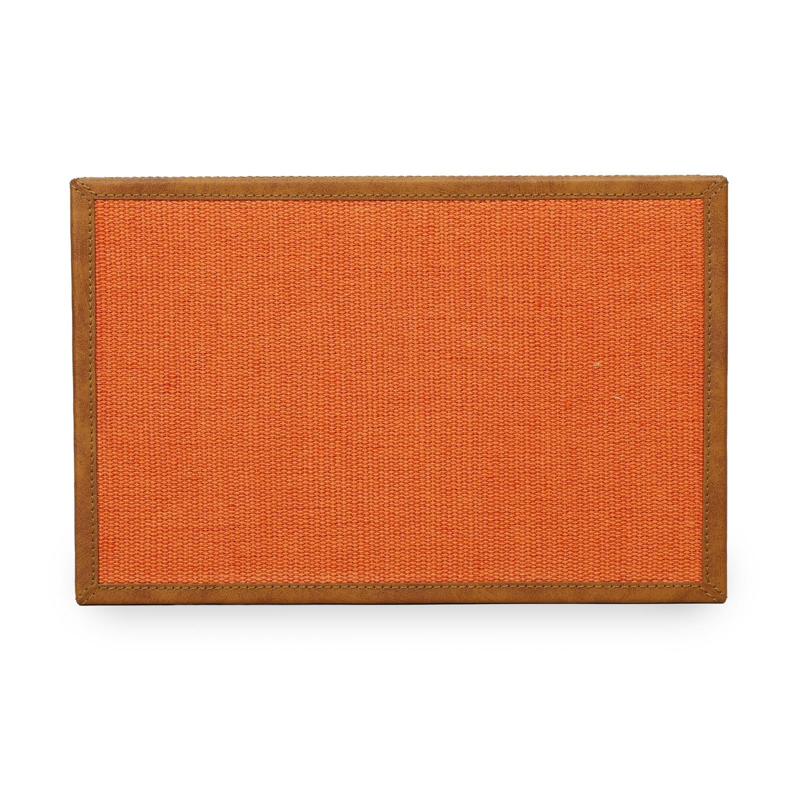 TOV Furniture Acre Orange Cotton Jute Contract-Grade Jewelry Box