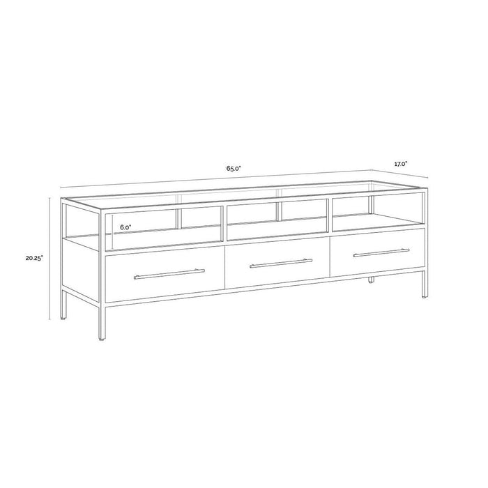 Sunpan Venice Media Console And Cabinet