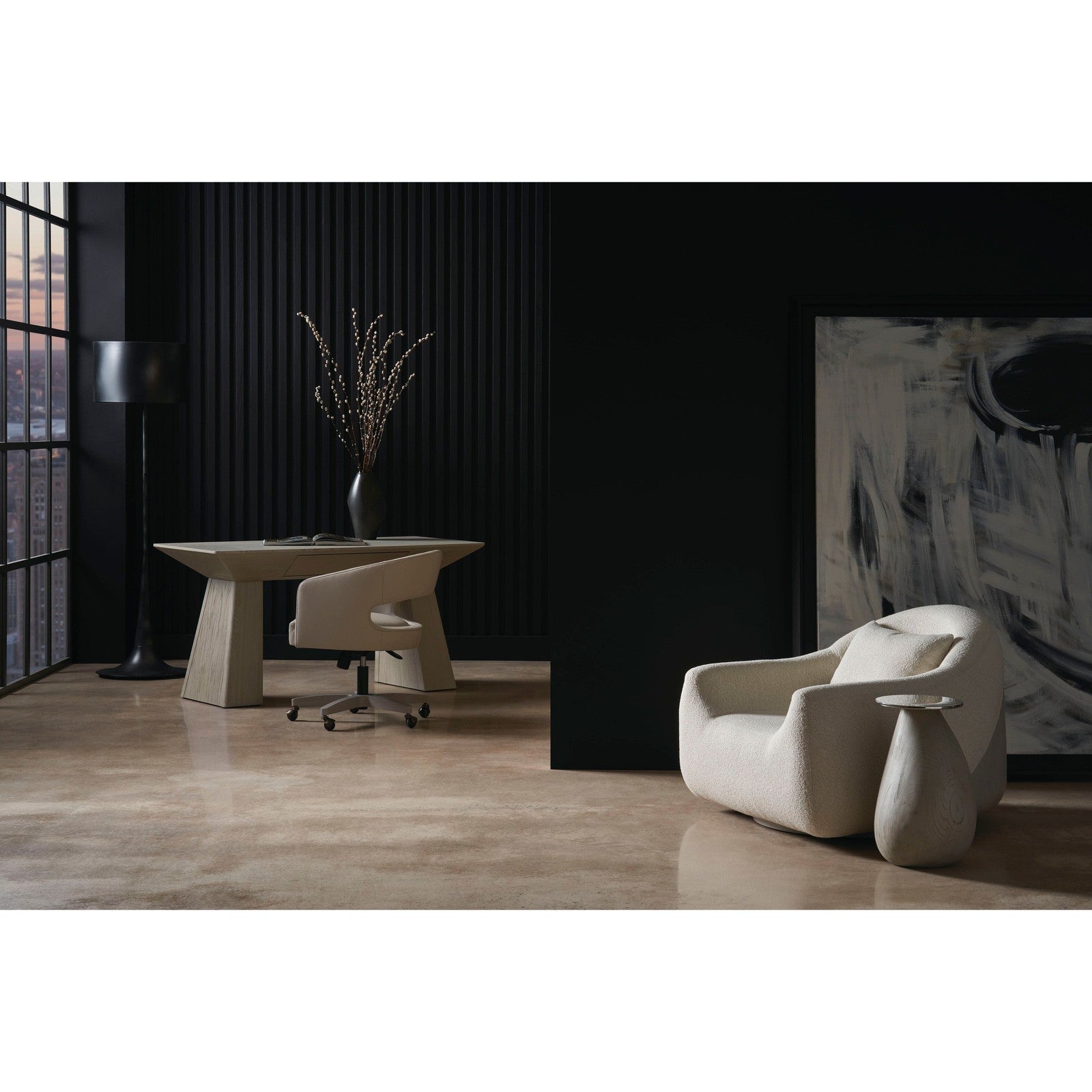Caracole Modern Kelly Hoppen Serenity Swivel Chair