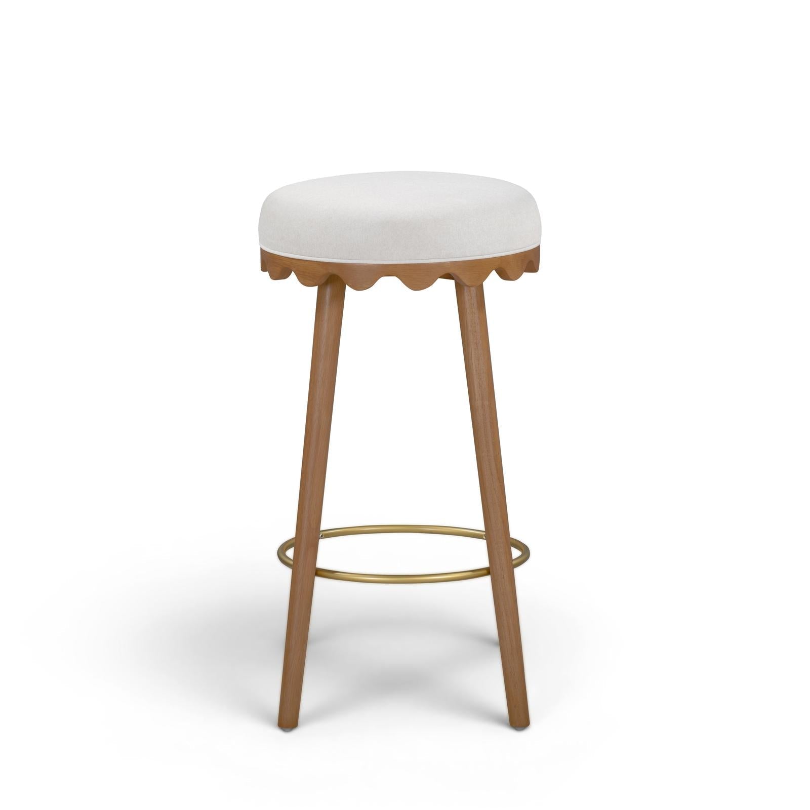 TOV Furniture Oodle Performance Vegan Mohair Bar Stool
