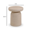 TOV Furniture Lydia Concrete Indoor/Outdoor Side Table