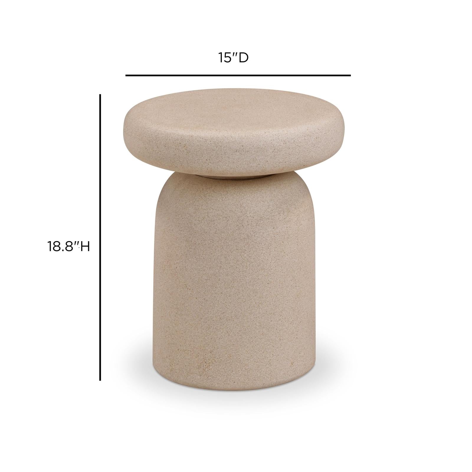 TOV Furniture Lydia Concrete Indoor/Outdoor Side Table