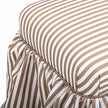 TOV Furniture Gertrude Striped Performance Linen Skirted Ottoman