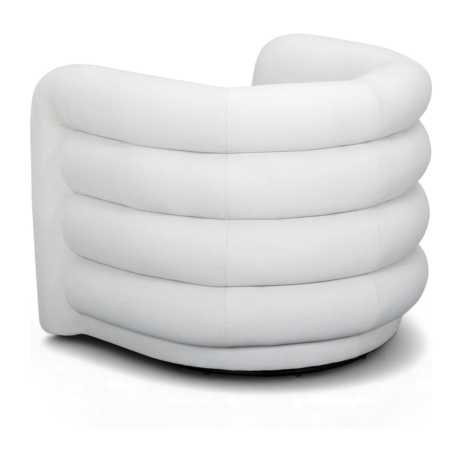 TOV Furniture Curves Performance Velvet Swivel Accent Chair