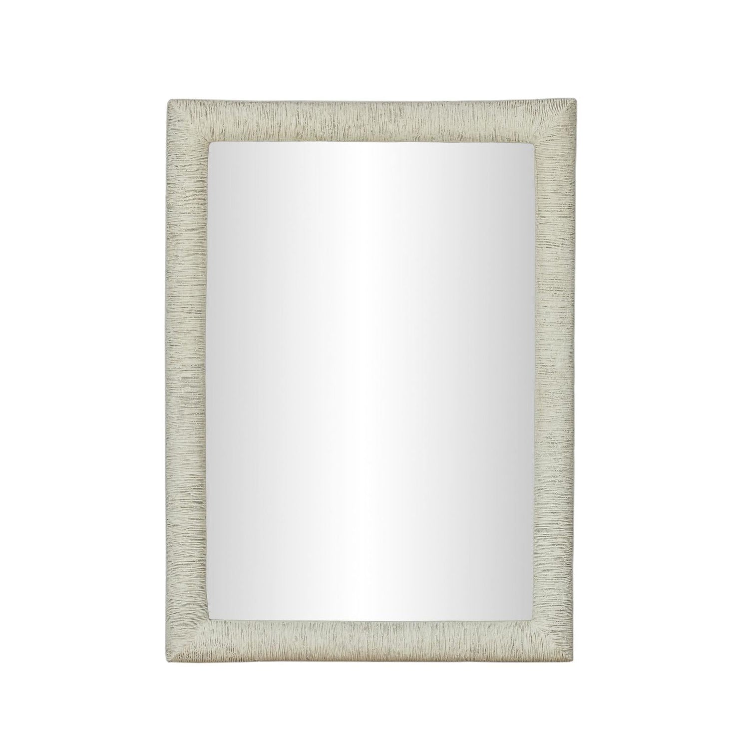 TOV Furniture Orpheus 34"X47" Ribbed Faux Stone Rectangular Wall Mirror