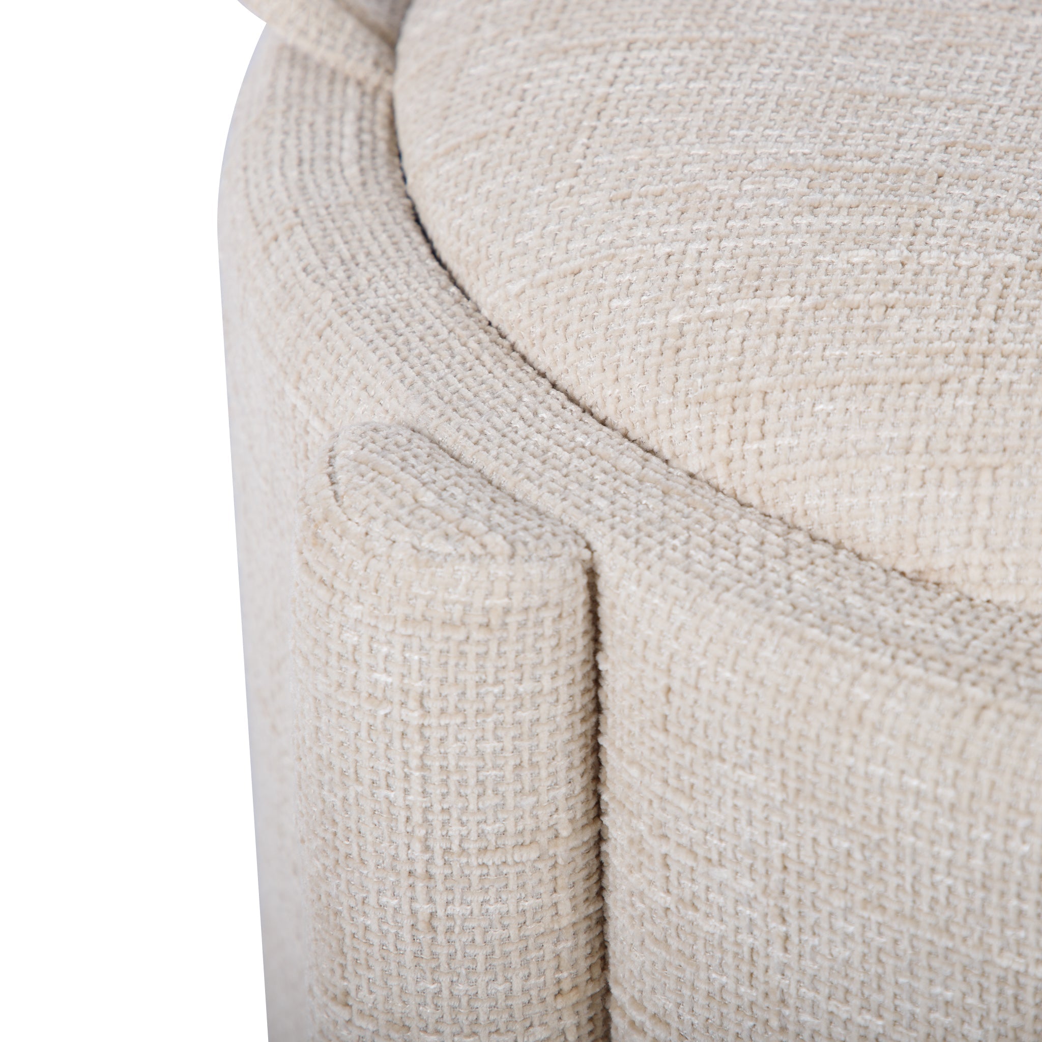 TOV Furniture Bellamy Railroad Chenille Storage Stool With Reversible Tray Top