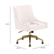 TOV Furniture Beatrix Performance Velvet Office Swivel Chair