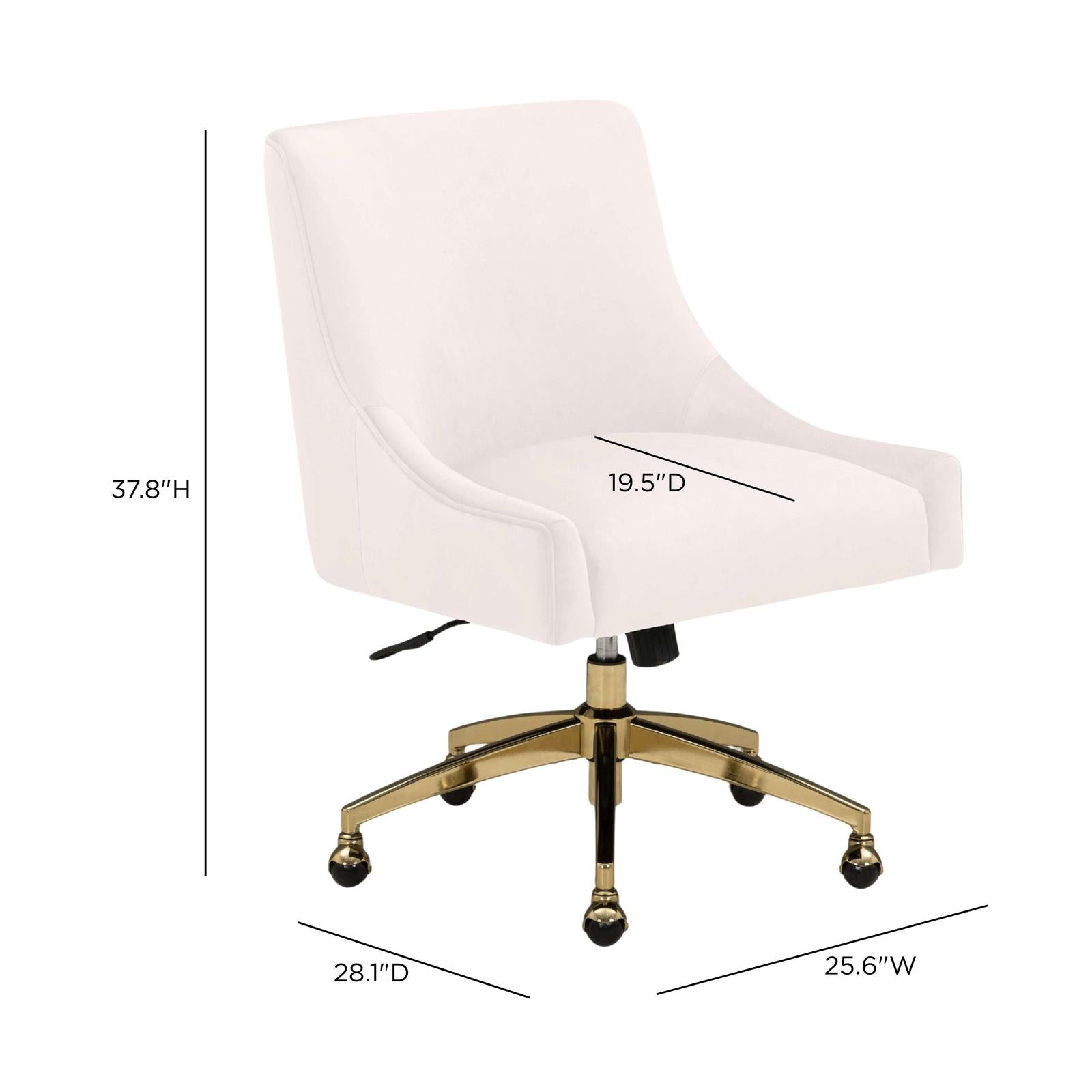 TOV Furniture Beatrix Performance Velvet Office Swivel Chair