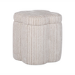 TOV Furniture Lilou Cream Striped Jacquard Storage Accent Stool