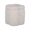 TOV Furniture Lilou Cream Striped Jacquard Storage Accent Stool