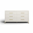 TOV Furniture Dani Cream Faux Shagreen Drawer Dresser