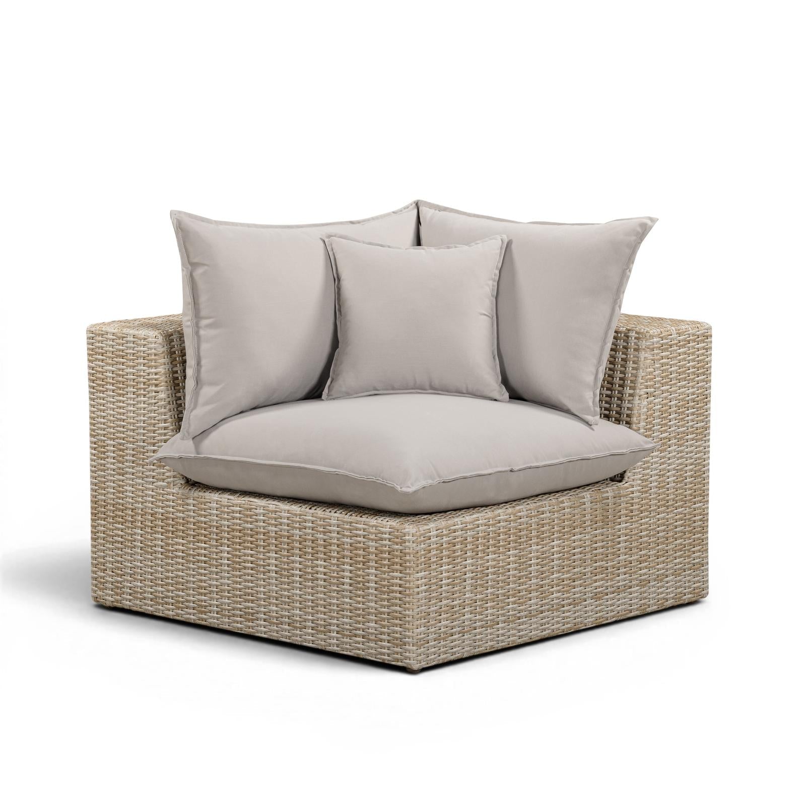 TOV Furniture Cali Performance Fabric & Wicker Outdoor Modular Components