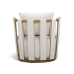 TOV Furniture Paolo Cream Upcycled Basketweave Fabric Outdoor Accent Chair
