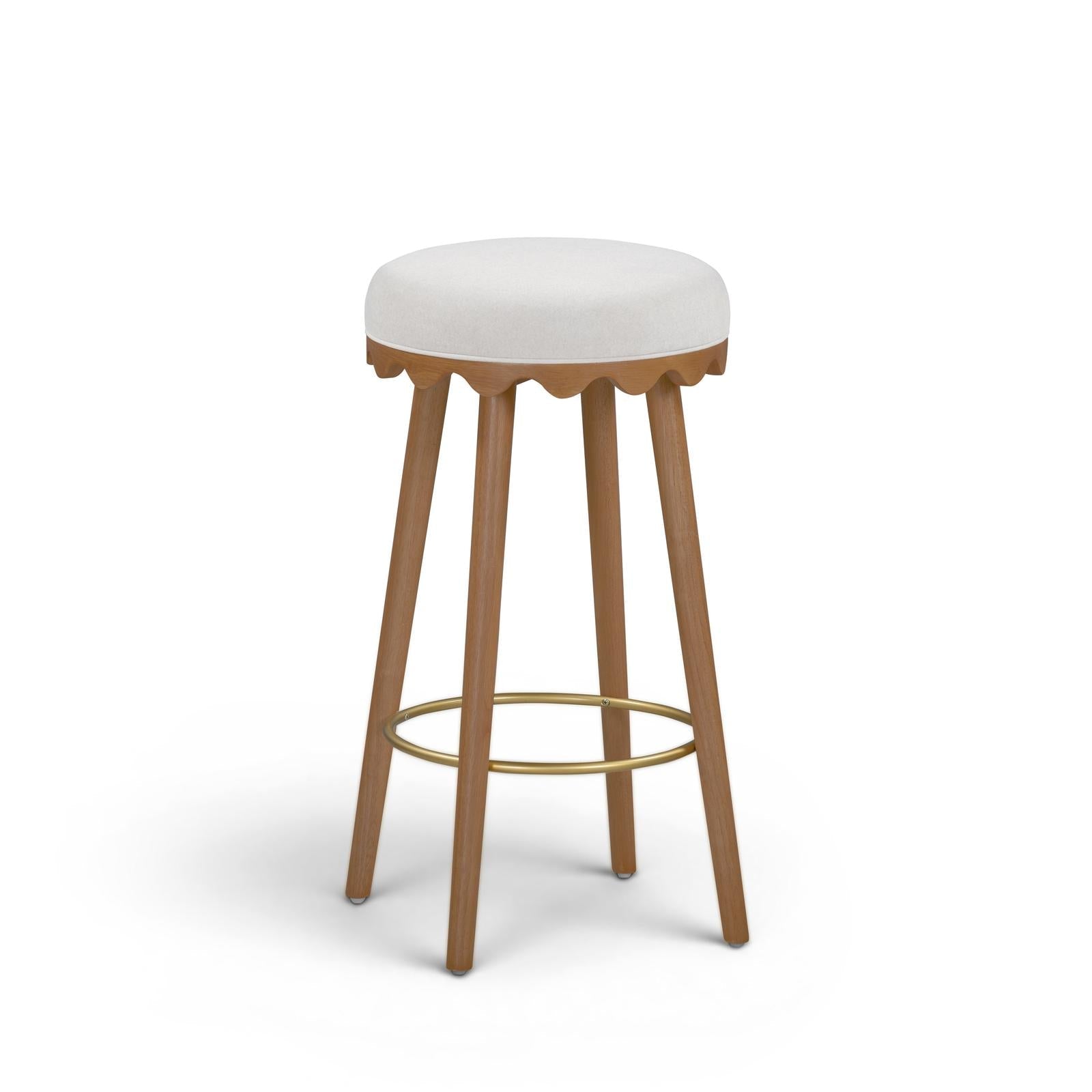 TOV Furniture Oodle Performance Vegan Mohair Bar Stool