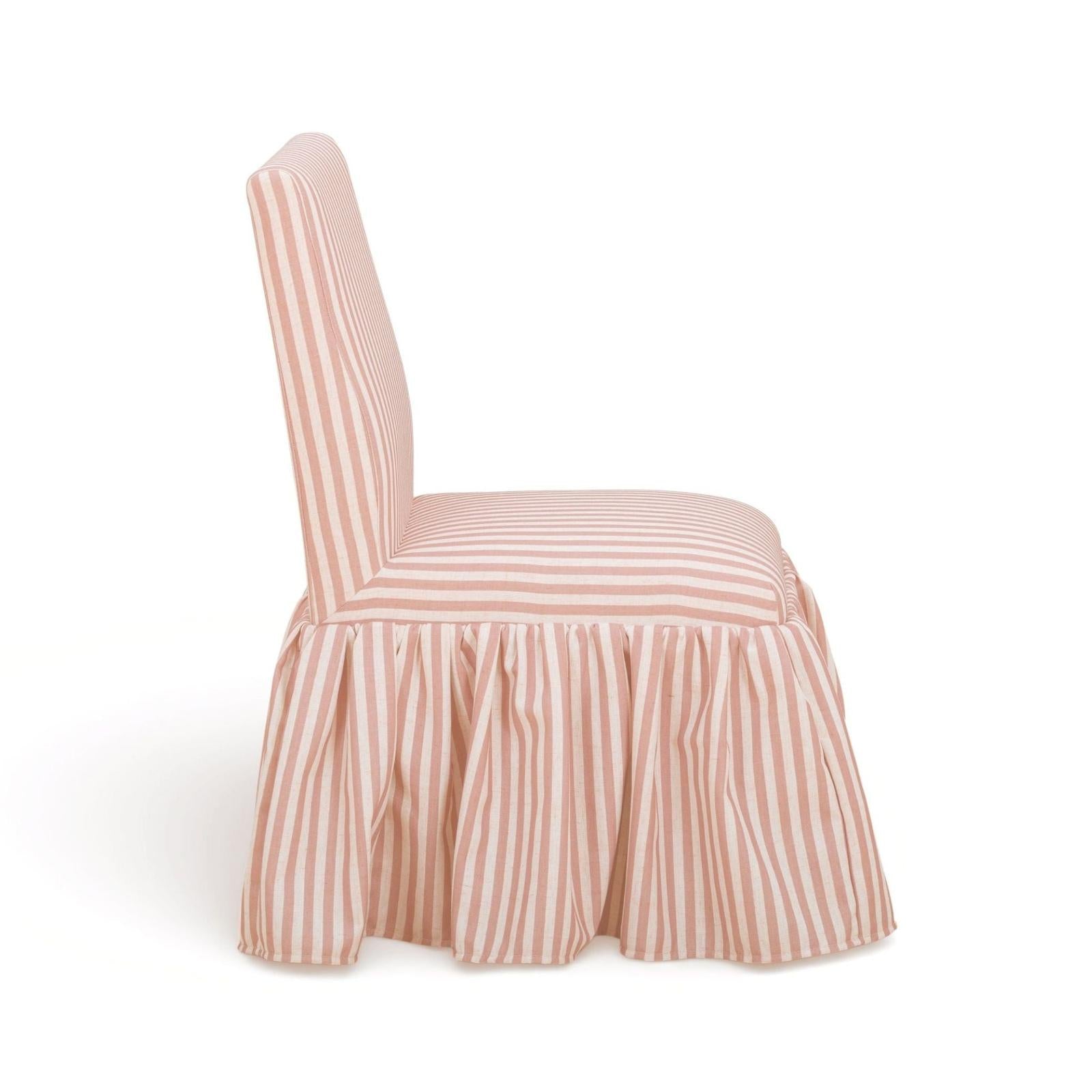 TOV Furniture Gertrude Striped Performance Linen Skirted Dining Chair