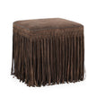 TOV Furniture Daphne Square Suede Fringe Ottoman