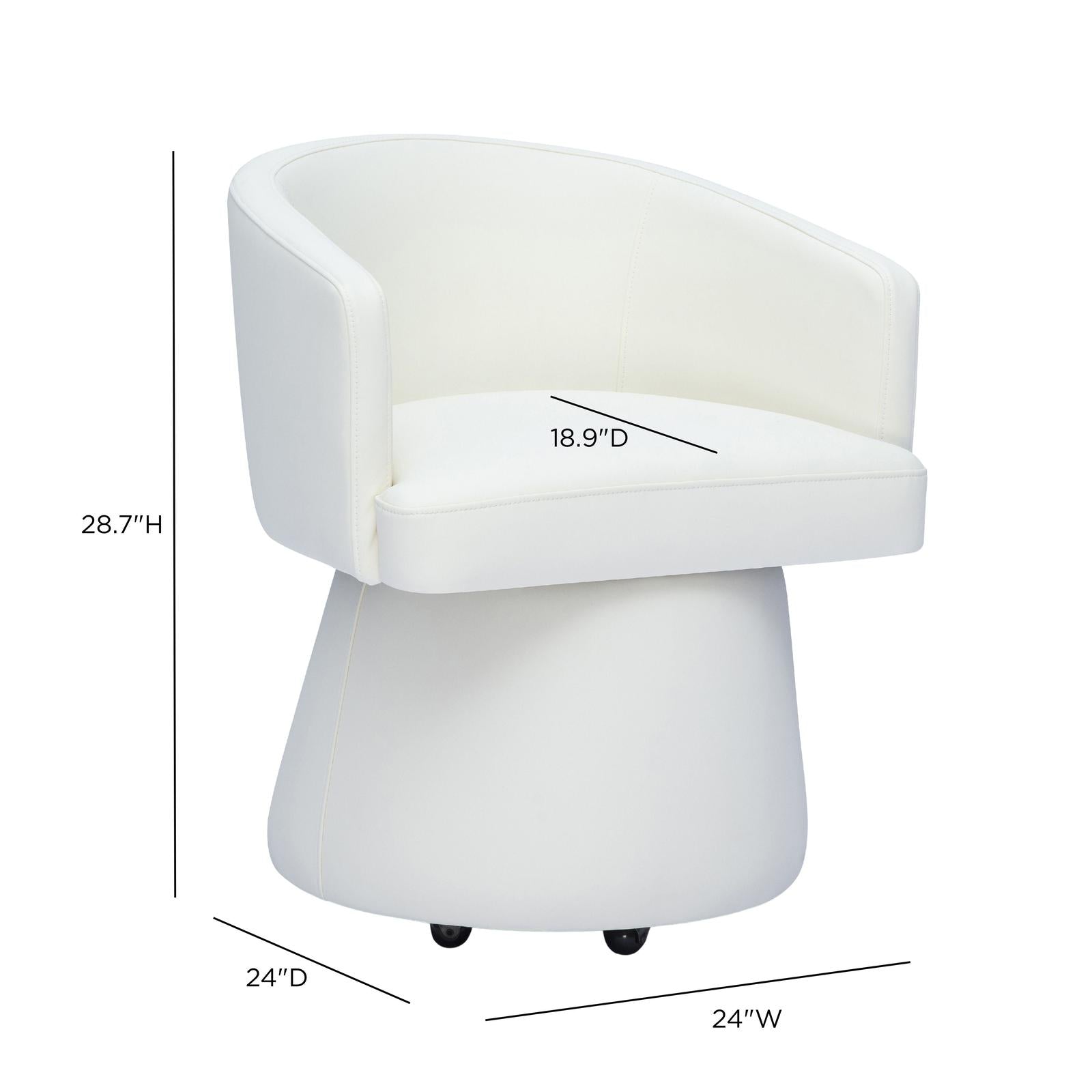 TOV Furniture Kristen Rolling Desk Chair