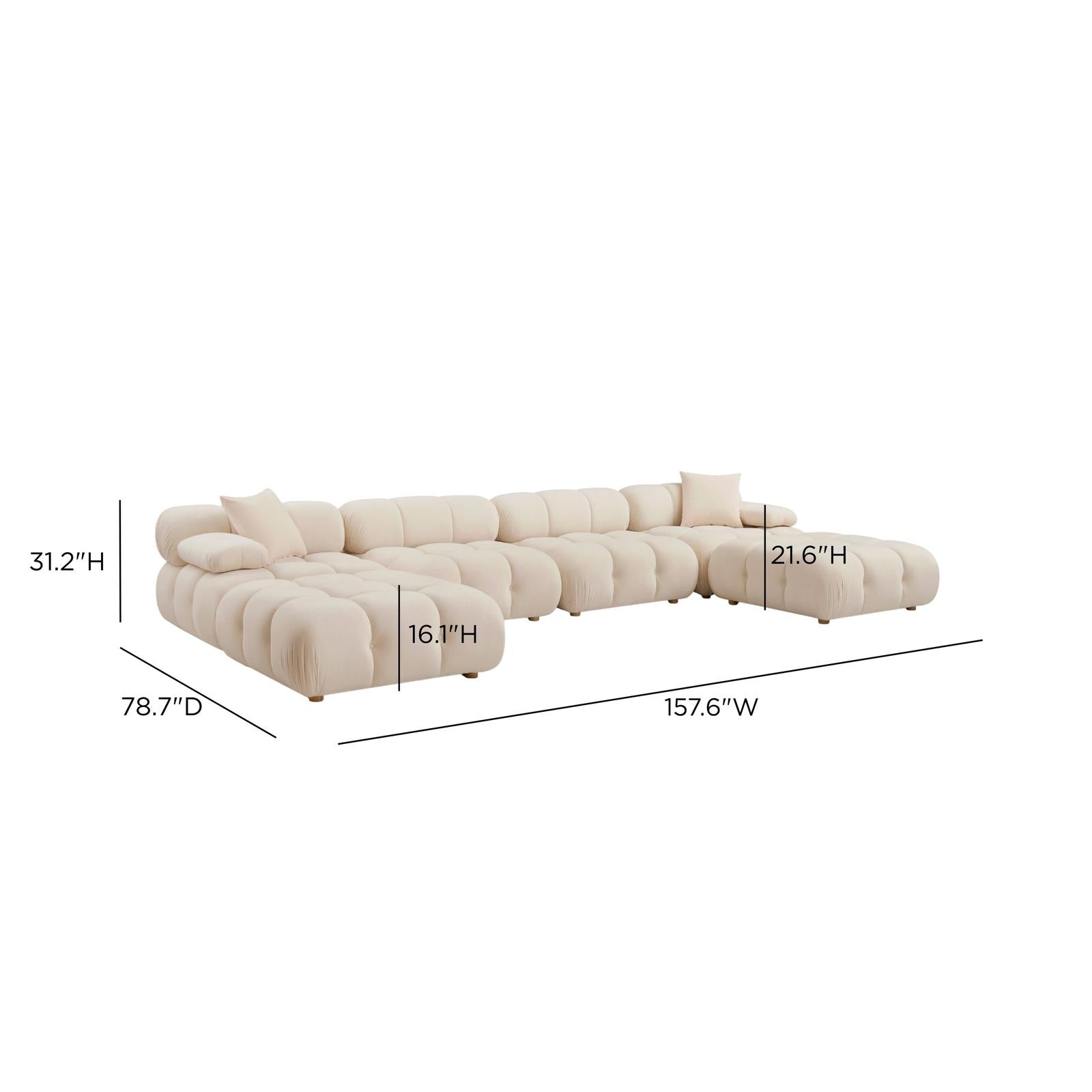 TOV Furniture Calliope 6-piece Performance Modular U-Sectional