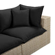 TOV Furniture Cali 4-Piece Performance Fabric & Wicker Outdoor Sectional