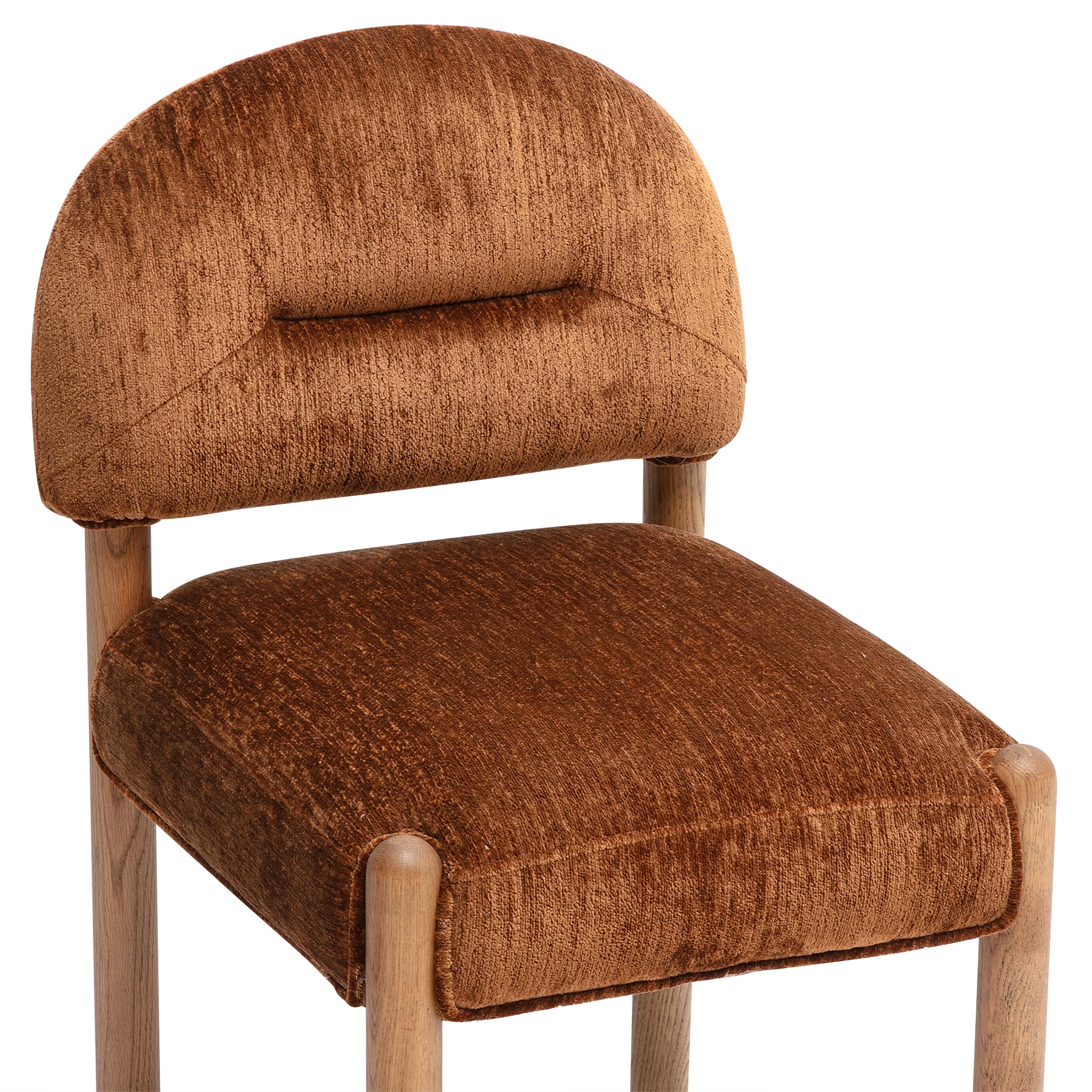 TOV Furniture Bruno Thick Performance Chenille Arched Back Dining Chair