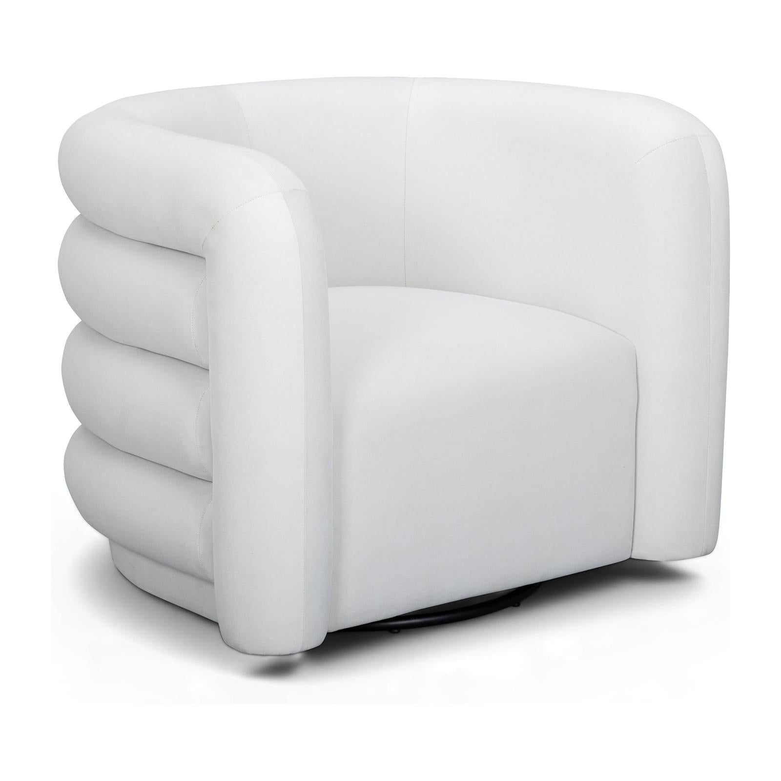 TOV Furniture Curves Performance Velvet Swivel Accent Chair