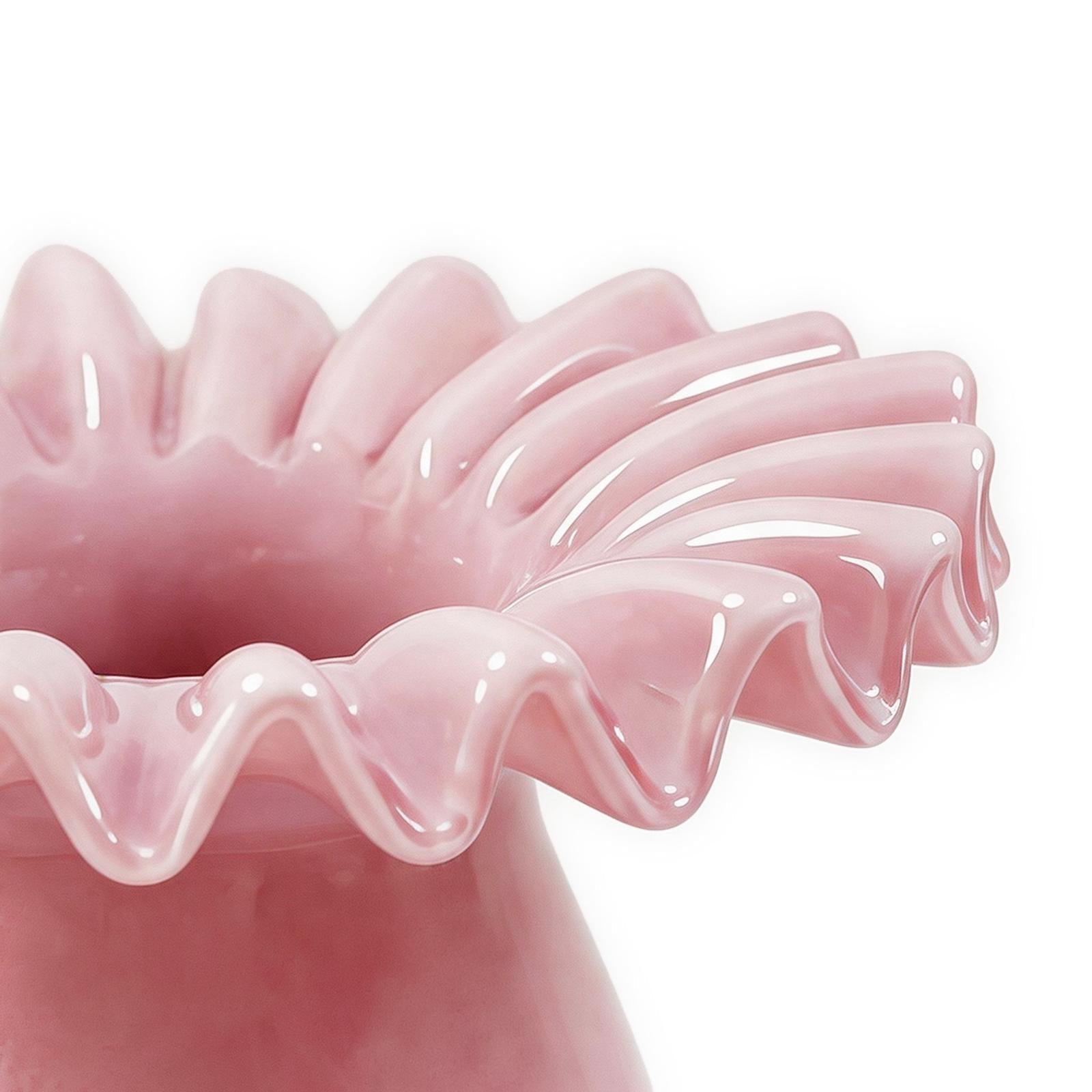 TOV Furniture Ruff Pink Glass Vase