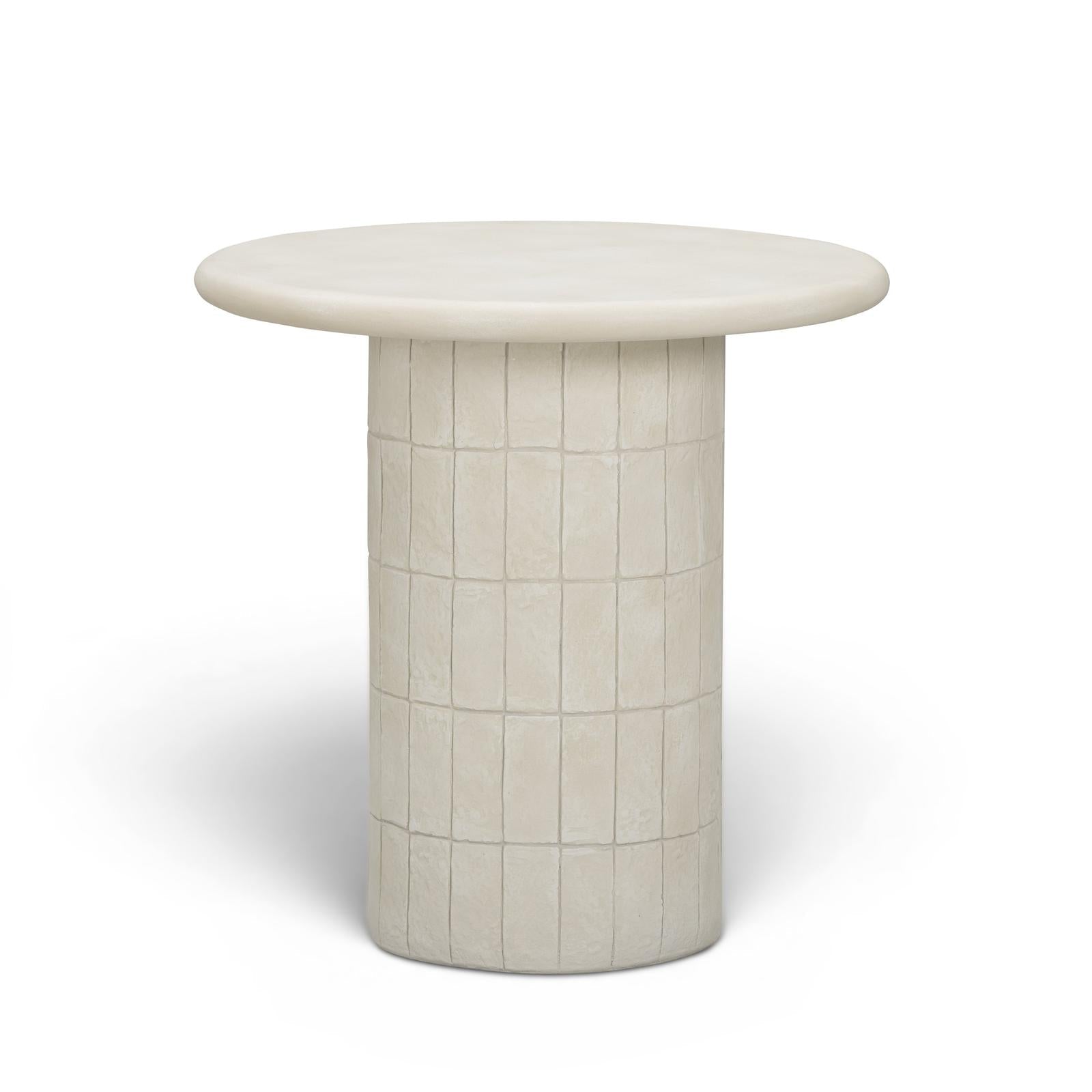 TOV Furniture Fafo Beige Indoor/Outdoor Concrete Side Table