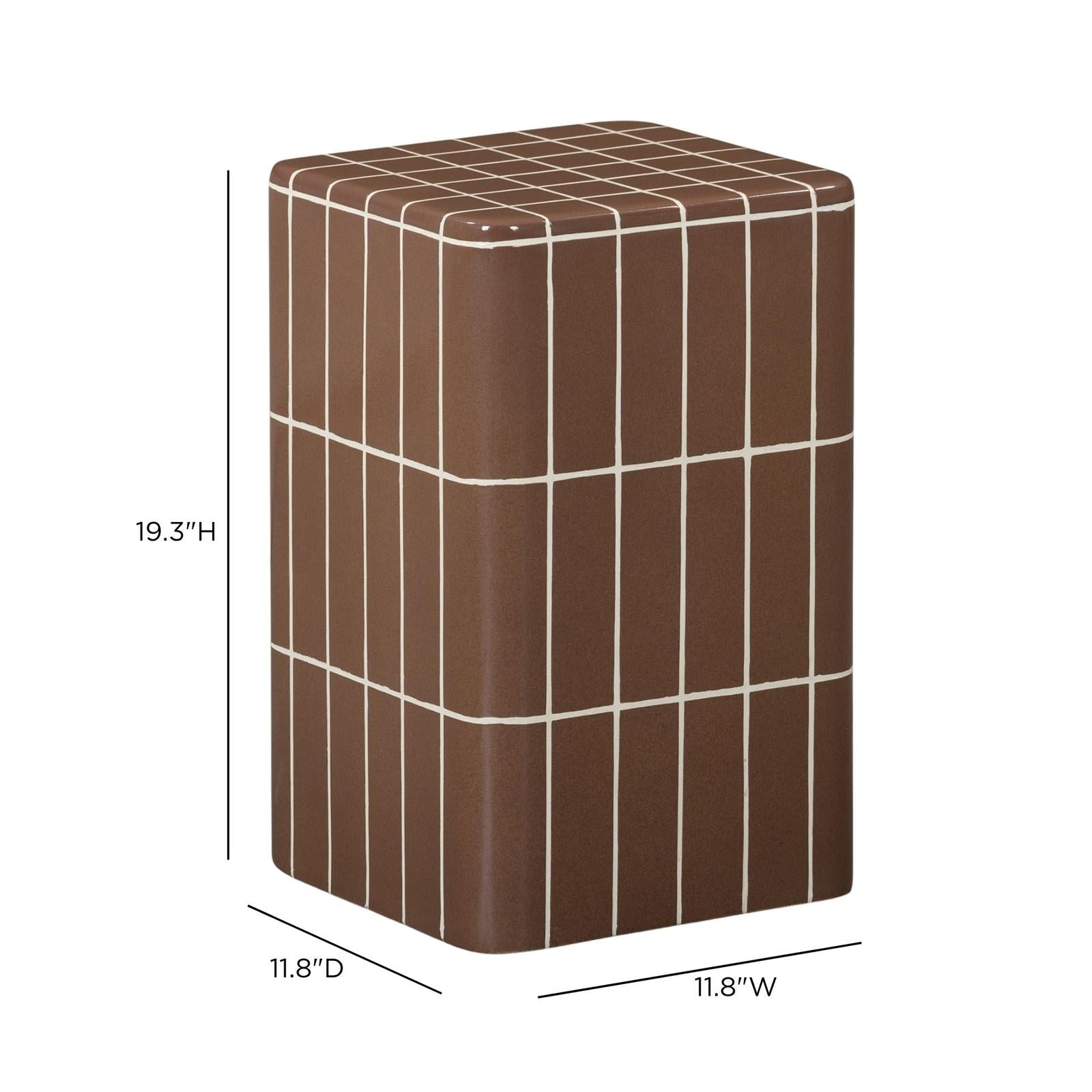 TOV Furniture Tatiana Square Concrete Indoor/Outdoor Side Table